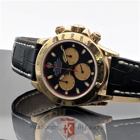 rolex daytona mit lederarmband|rolex daytona 18k gold.